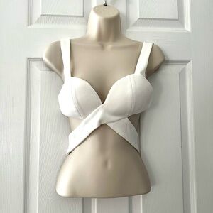 TOBI - Cut Out White Crop Top - NWT